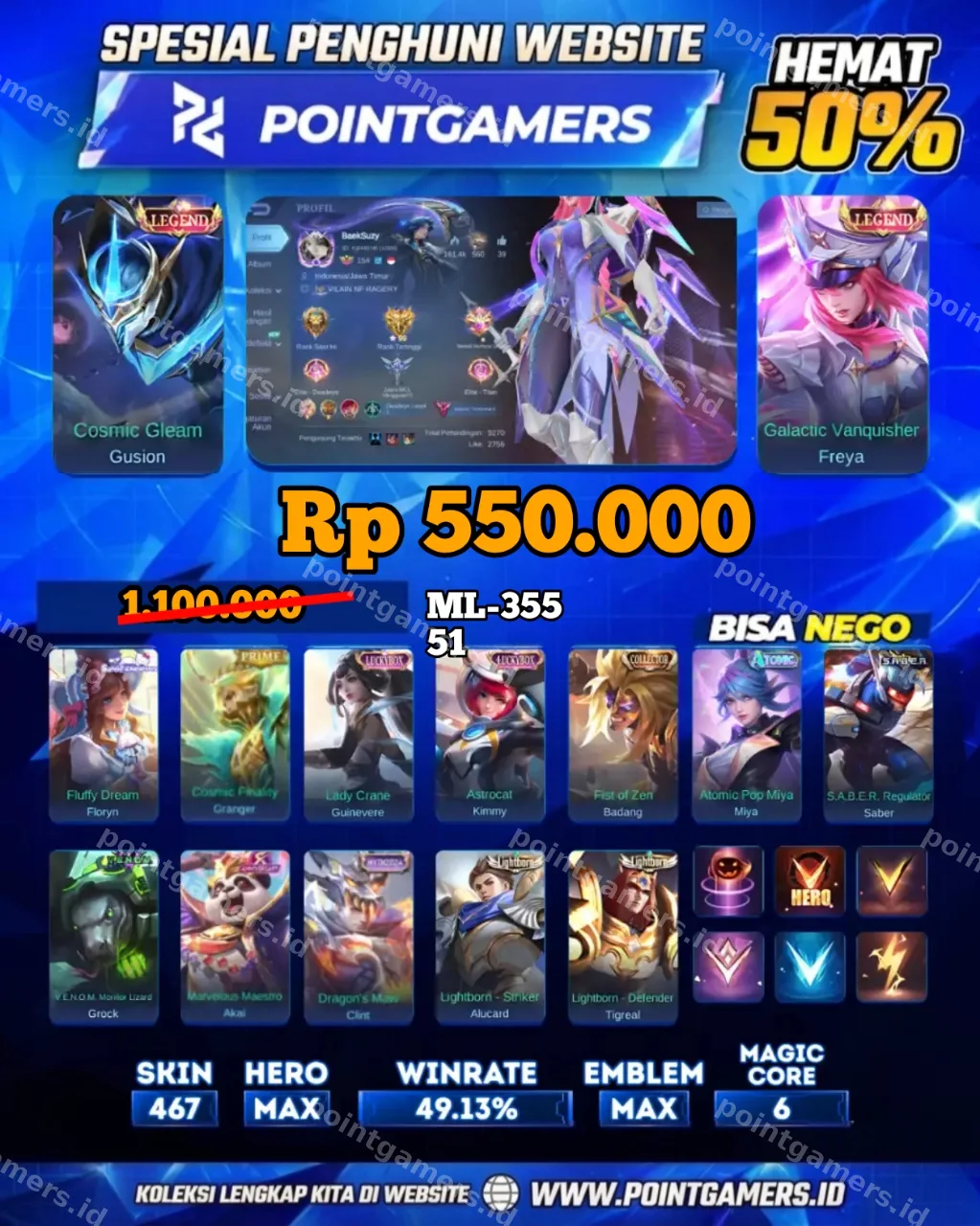 Gusion legend, freya legend 1